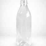 1000ml Round Clear Plastic Bottles PET with Temper Evident Lids (50 Pcs)