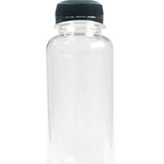 250ml Round Clear Plastic Bottles PET with Temper Evident Lids (50 Pcs)