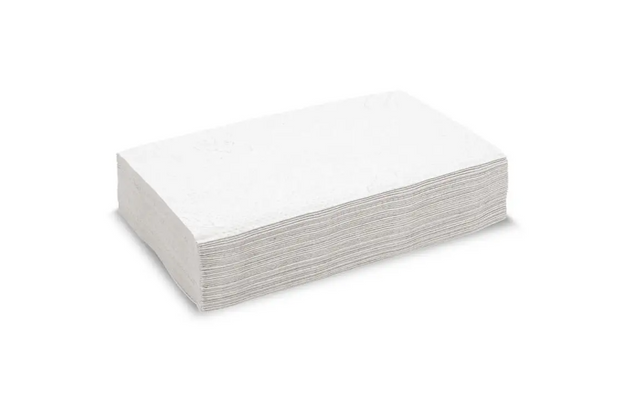 2 Ply Dispenser Quilted Napkin-Single Serve- White - Biopak (6000 Pcs)