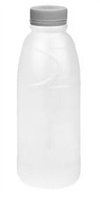 300ml Round Bottles HDPE Plastic Natural with Temper Evident Lids (50 Pcs)