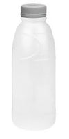300ml Round Bottles HDPE Plastic Natural with Temper Evident Lids (50 Pcs)