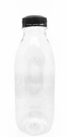 500ml Round Clear Plastic Bottles PET with Temper Evident Lids (50 Pcs)