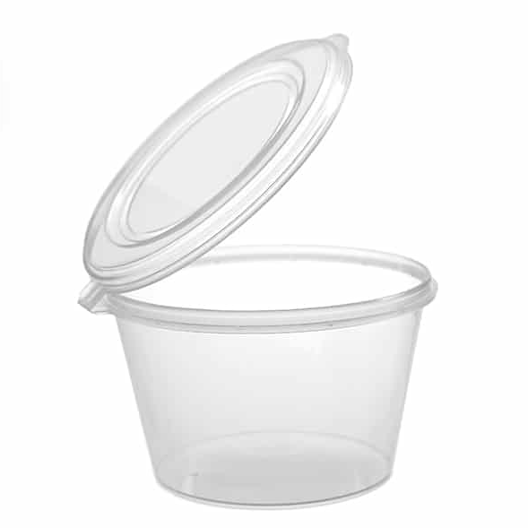 50ml- Plastic Round Hinged Container (1000 Pcs)