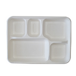 5 Deep Compartment Sugarcane Tray (200 Pcs)