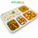 5 Compartments Shallow Platter- SC (500 Pcs)