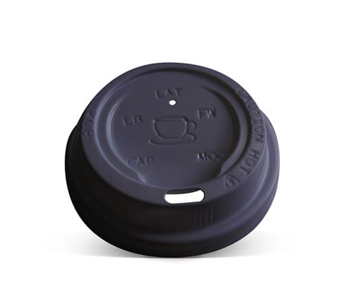 6/8/10oz Hot & Cold Lid- Black - 80mm (1000 Pcs)