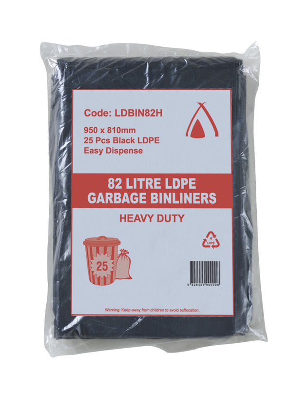82L -Bin Liners H/Duty (250 Pcs)