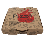 9 Inch Brown Printed Pizza Box (100pcs)