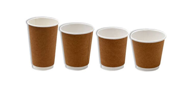 12oz PE Coated Coffee Cup DW- Kraft (500 Pcs)