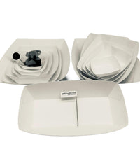 White Cardboard Takeaway Tray 2- Small (900 Pcs)