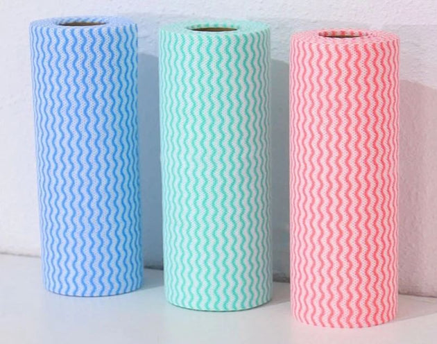 Heavy Duty Wipes Roll (85 Sheets) ( 6 Roll/CTN) 60gsm- Blue