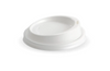 90mm White Coffee Cup Lids - Biopak (1000 Pcs)