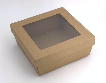 Brown Corrugated Square Catering Tray- Small (100 Pcs)