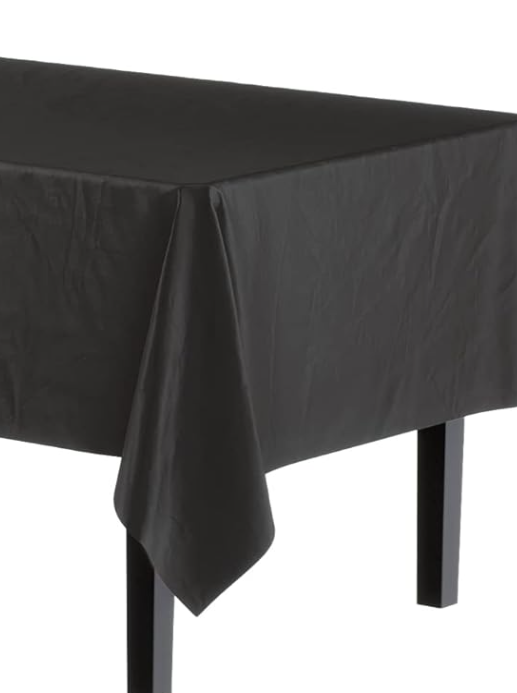 Plastic Table Cover Black 137x274cm (96pcs)