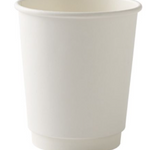 8oz PE Coated White DW Cup 90mm Top (500 Pcs)
