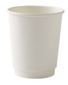8oz PE Coated White DW Cup 90mm Top (500 Pcs)