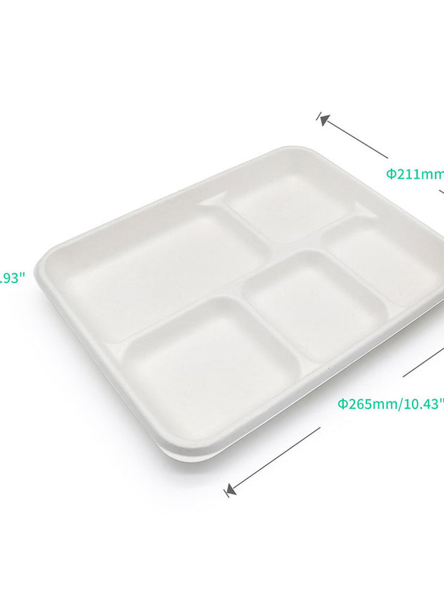 5 Compartments Platter- SC (500 Pcs)