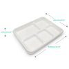 5 Compartments Shallow Platter- SC (500 Pcs)