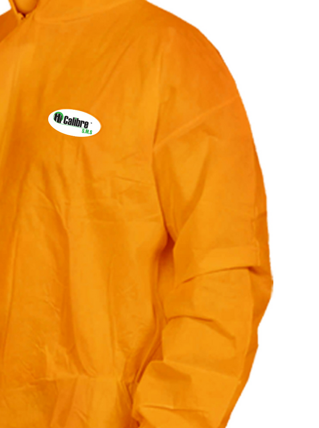 Hi-Caliber Disposable SMS Coverall Orange - 3XL (50 Pcs)