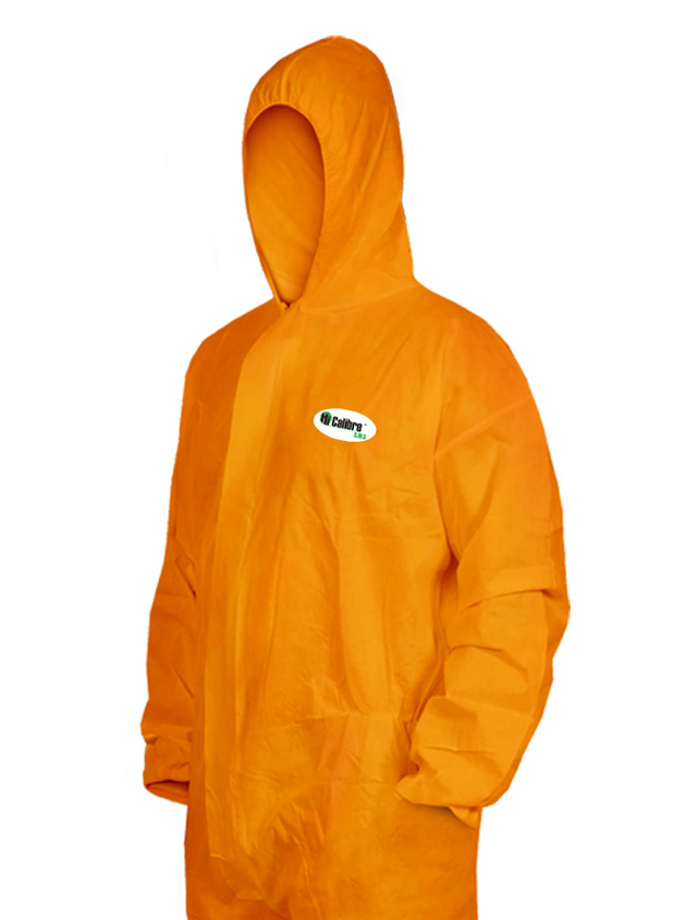 Hi-Caliber Disposable SMS Coverall Orange - 3XL (50 Pcs)