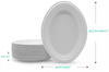 12" Oval Plate Sugarcane - Large (500 Pcs)