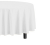 Plastic Round Table Cover - White 213cm / 84in (96pcs)