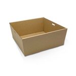 Brown Corrugated Square Catering Tray- Small (100 Pcs)