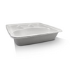 Sugarcane Takeaway Tray 9"- 4 Compartment (200 Pcs)