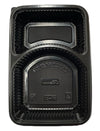 2 Compartment- Black Base Container (300 Pcs)