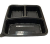 3 Compartment- Black Base Container (300 Pcs)