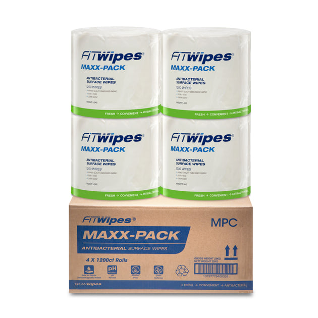Antibacterial Wipes (4 X 1200 wipes) (4800 Pcs)