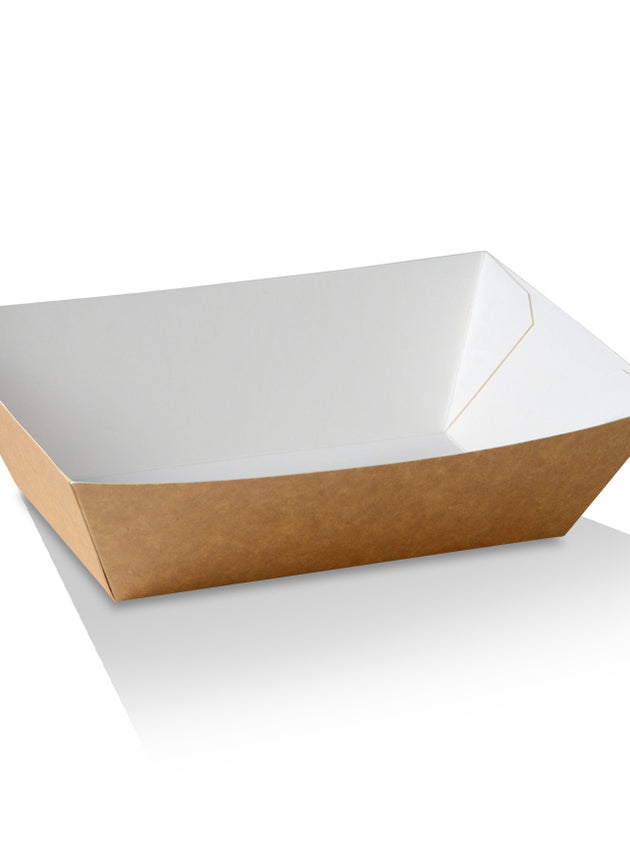Cardboard Takeaway Tray 3- Medium (500 Pcs)