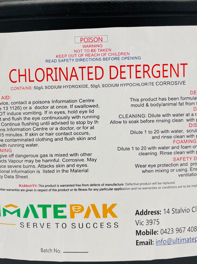 5L Chloroclean - ChlorInated Detergent