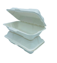Clamshell Sugarcane 8.5″ x 5″ x 3″ (400pcs)