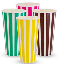 22oz Candy Stripe Paper Cold Cups