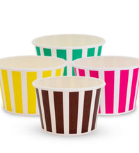 8oz Candy Stripe Ice Cream Paper Cup