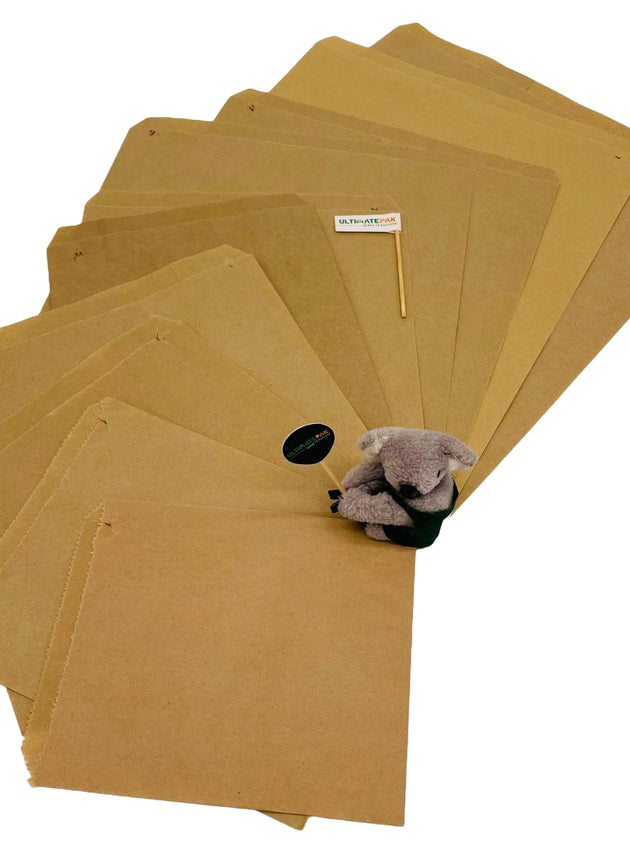 6 Long Flat Bag Brown (500 Pcs)