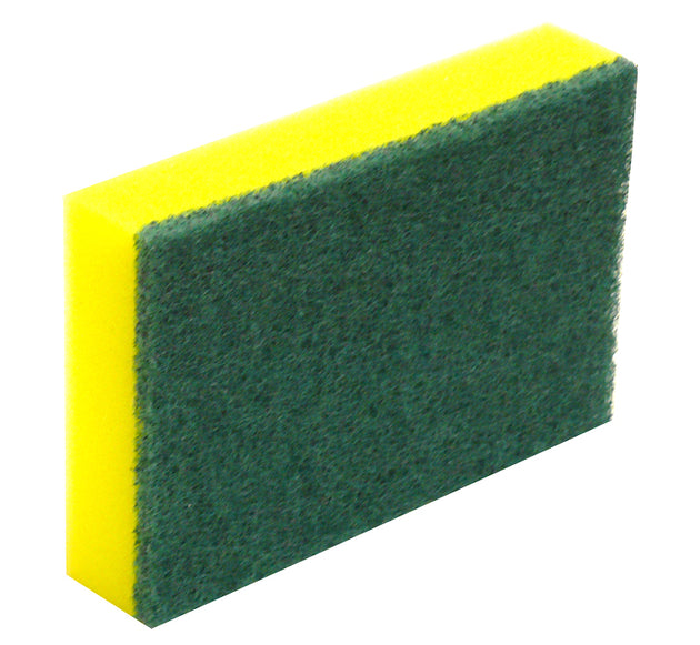 Scourer Sponge Green & Yellow Big Size (10 Pcs)