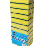 Scourer Sponge Green & Yellow Big Size (10 Pcs)