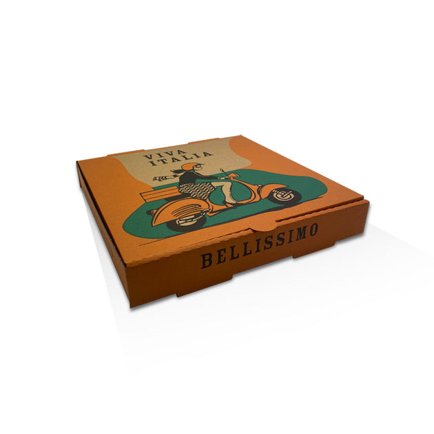 11 Inch Brown Printed Pizza Box (100pcs)