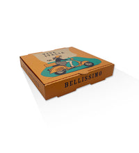 9 Inch Brown Printed Pizza Box (100pcs)