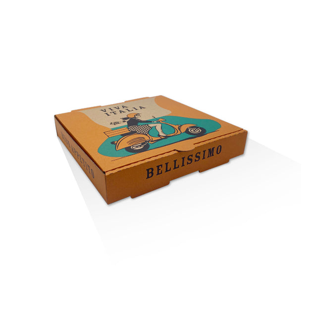 9 Inch Brown Printed Pizza Box (100pcs)