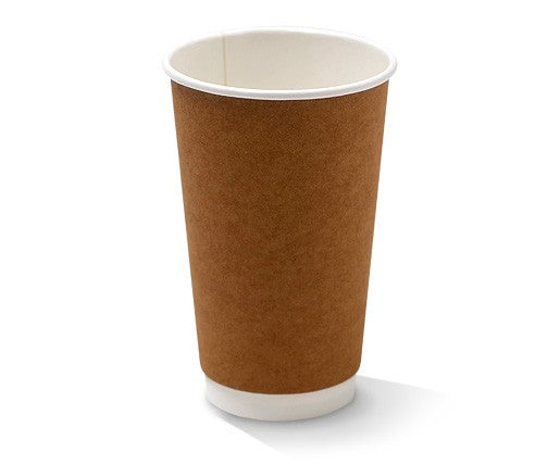 16oz PE Coated Coffee Cup DW- Kraft (500 Pcs)