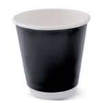 8oz PE Coated Black DW cup/One -Lid - Fits - All 500pc/ctn
