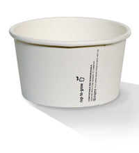 12oz PLA Coated White Hot & Cold Paper Bowl (500 Pcs)