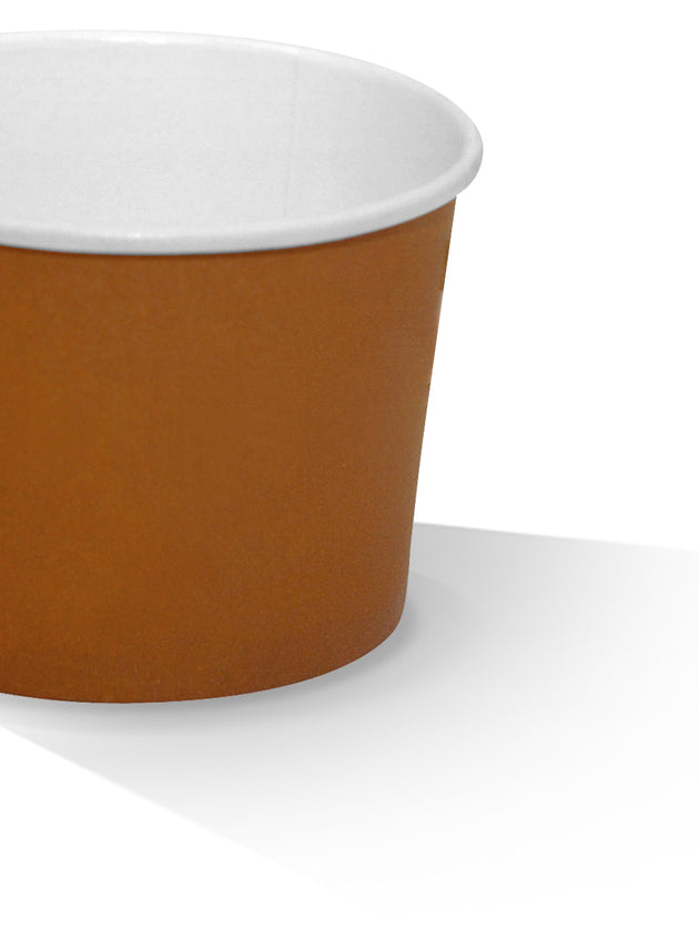 16oz PLA Coated Brown Hot & Cold Paper Bowl (500 Pcs)
