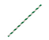 Paper Straw Regular - 197mm - Green Stripe (2500 Pcs)