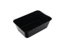 1000ml- Plastic Rectangular Containers - Black (500 Pcs)