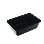 750ml- Plastic Rectangular Containers - Black (500 Pcs)
