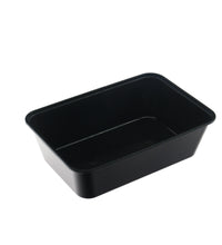 750ml- Plastic Rectangular Containers - Black (500 Pcs)